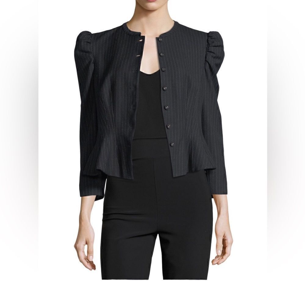 Rebecca Taylor pinstripe navy blue jacket blazer, New with tags, Sz 4